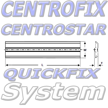 Centrofix Centrostar Quickfix Hobelmesser 280mm x12x2.7mm HM HW 2 Stck.