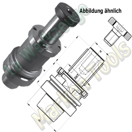 HSK 63F Fräsdorn Ø 30 x40mm A=45 1x PF-