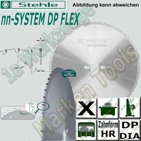 Stehle nn-SYSTEM Dia DP Flex Sägeblatt Ø350mm x 2,5 x 2,0 x 30mm Z=72 Combi 2