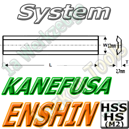 Enshin/Kanefusa Hobelmesser 80mm x12x2.7mm HSS 2 Stck.