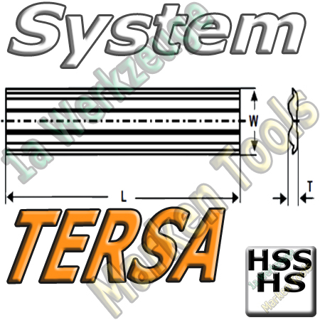 Tersa System Hobelmesser  125mm x10x2.3mm HSS HS Standard 2 Stück