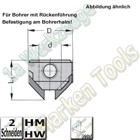 HW Aufstecksenker Z2, 90°, 5mm, D=15,5mm, Links-