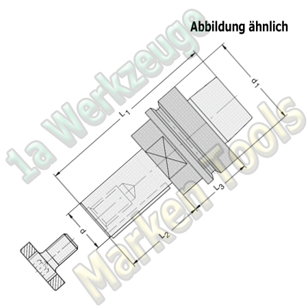 HSK 63F Fräsdorn Ø 30 x80mm A=45 1x PF-