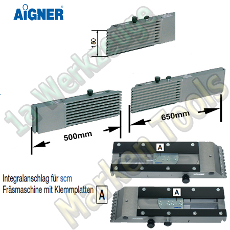 Aigner Integralanschlag scm Tischfräse 500mm 650mm x 150mm-