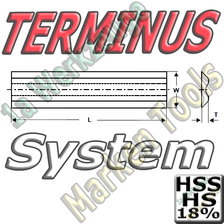Terminus Hobelmesser 160x14x2.5 HSS18 HS18 2Stck.
