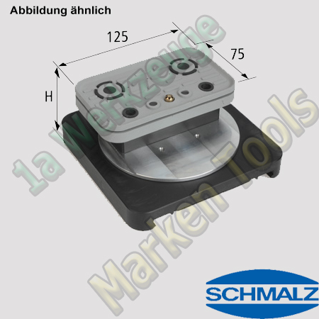 CNC Schmalz Vakuum-Sauger VCBL-S1 125x75x32,7  360°drehbar