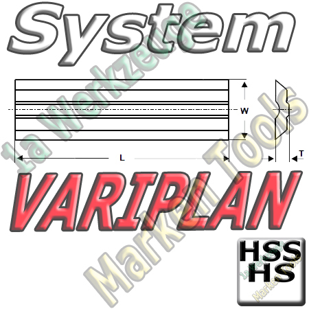 100mm x16x3.7mm Variplan System Hobelmesser HSS HS Standard (2Stck.)