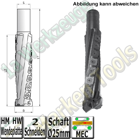 Ø 40x160mm WP-"SPIRAX" Spiralfräser Fingerfräser Z2 S=25-
