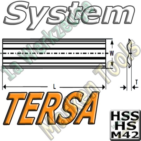 Tersa System Hobelmesser 185mm x10x2.3mm HSS M42 2 Stück