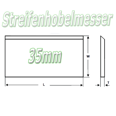 100x35x3mm Hobelmesser Streifenhobelmesser HSS18 HS18 (2Stck.)