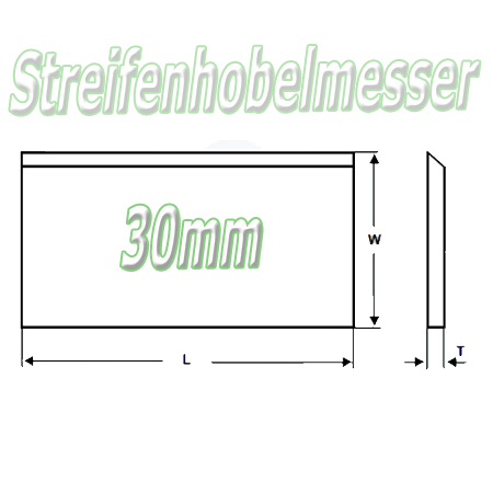 Hobelmesser 110x30x3mm Streifenhobelmesser HPS (2Stck.)