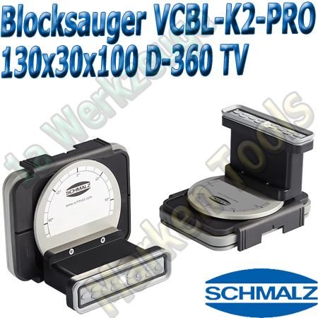 CNC Schmalz Vakuum-Sauger VCBL-K2-PRO 130x30x100 D-360-TV mit Tastventil 160x115mm