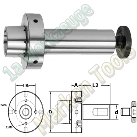 Weinig-Powerlock-System Fräsdorn HSK/Weinig Ø 30x130mm A=26 D=80 ML