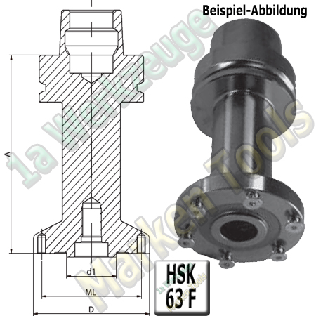 HSK 63F EASY FIX Sägeblattaufnahme Ø70mm  A=70mm-