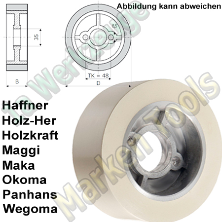 Vorschubrollen für Vorschubapparate + Hobelmaschinen