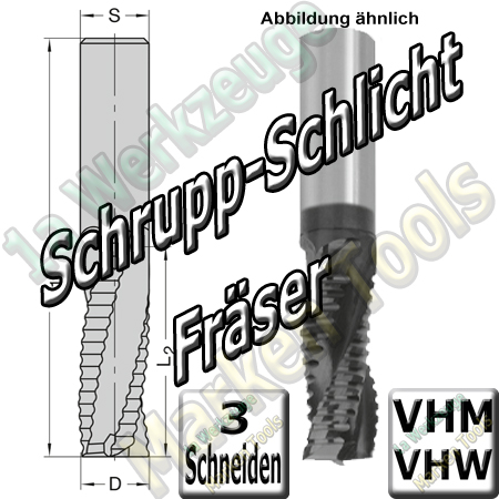 CNC Schrupp-Schlichtfräser VHM VHW