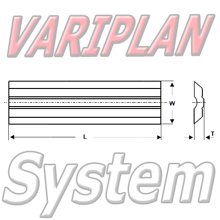 130x16x3.7mm Variplan System Hobelmesser HSS HS Standard (2Stck.)