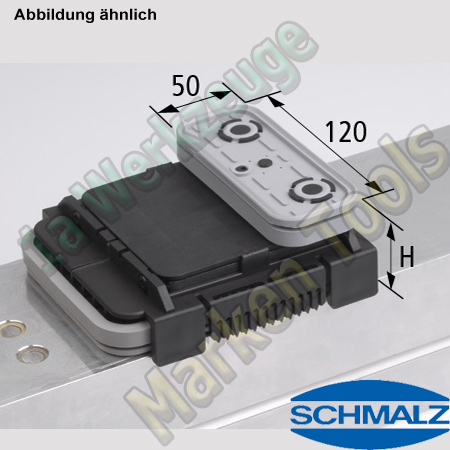 CNC Schmalz Vakuum-Sauger VCBL-K2 120x50x50 Q 140x115mm