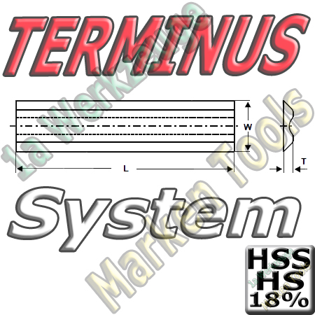 Terminus Hobelmesser 260x14x2.5 HSS18 HS18 2Stck.-