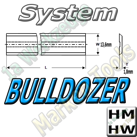 Bulldozer Hobelmesser 265mm x13.6x1.8mm HM HW 2 Stck.