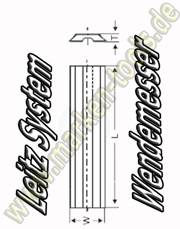 Wendeplatten Wendemesser 19.7 x 8 x 1.5mm Leitz-System 10 Stück HW05