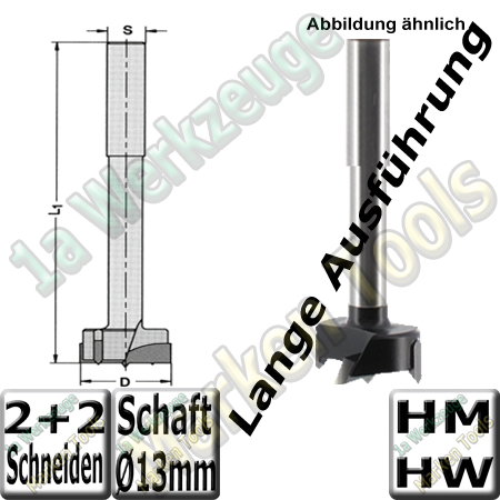 Zylinderkopfbohrer HM HW Z2+V2 Ø25x140mm S=13
