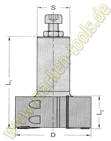 Ø 60x50mm Wendeplatten- Falzkopf Z2+2v HW-WP S=25x55