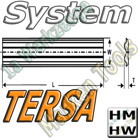 Tersa System Hobelmesser 80mm x10x2.3mm HM HW 2 Stück-