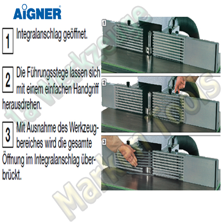 Aigner Integralanschlag scm Tischfräse mit Sensorüberwachung 650mm 500mm x 150mm-