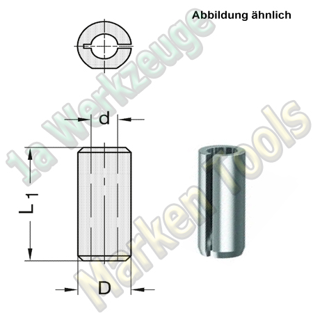 Geschl.Spannhülse 6mm/10mm-