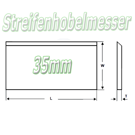 80x35x3mm Hobelmesser Streifenhobelmesser HSS18 HS18 (2Stck.)-