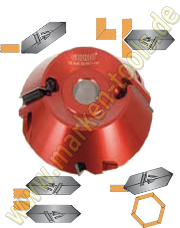 Ghudo 45° Prismen Fügefräser Falzfräser Fasefräser mit Wendeplatten Ø160x56x30mm Z2+Z2