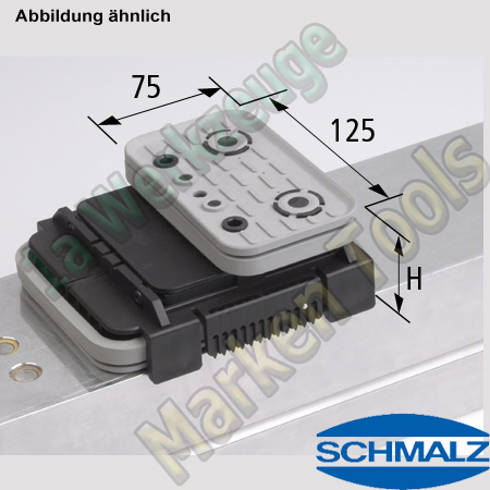 CNC Schmalz Vakuum-Sauger VCBL-K2 125x75x75 Q 140x115mm