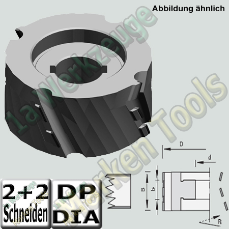 Dia-Fügefräser Ø70x64mm Ø30 DKN Z2+2 b=41mm Holzher Arcus 1801 links-
