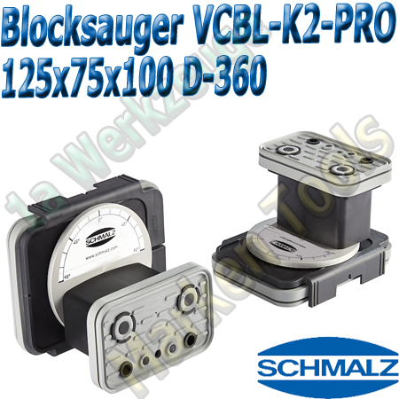 CNC Schmalz Vakuum-Sauger VCBL-K2-PRO 125x75x100 D-360 160x115mm