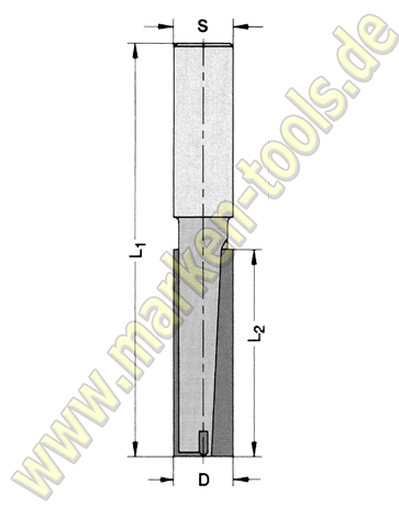 HW HM Oberfräser Ø 14mm x50x100mm Z2 Schaft 12mm