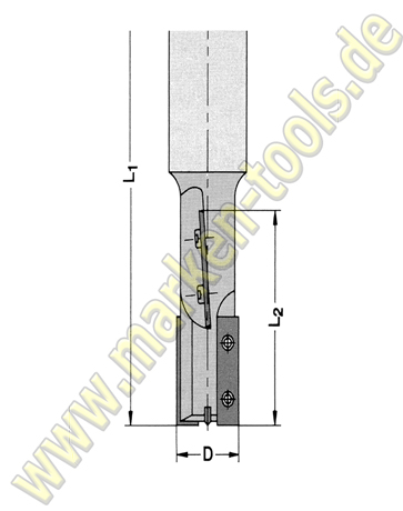 Ø 20x50x125mm Wechselplatten-Schaftfräser Z2+2 S=25