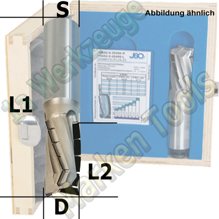 DP Dia-Fräser Ø 25mm x45x120mm JSO Schaftfräser Z3 DIAMATIC-PLUS S=25x60 L.-