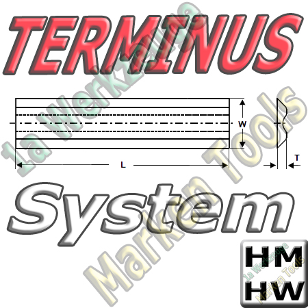 Terminus Hobelmesser 240x14x2.5 HM HW 2Stck.