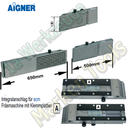 Aigner Integralanschlag scm Tischfräse 650mm 500mm x 150mm-