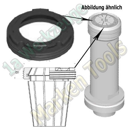 Spannmutter ER Zeta ER32 DIN 6499 für Zeta Spannfutter mit Innengewinde M40x1,5mm -