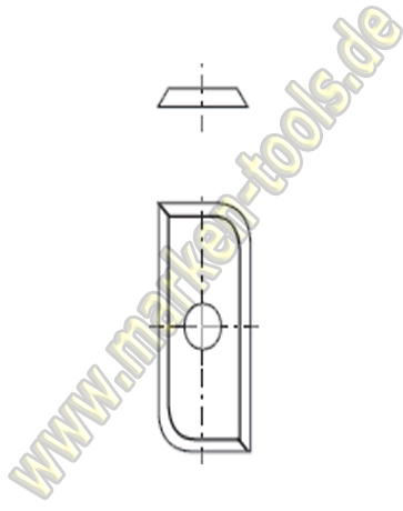 HM Hohlkehl-Wendemesser HW 19.5x9x1.5 Z4 Radius=5 VE=2 Stück