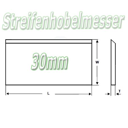 Hobelmesser 80x30x3mm Streifenhobelmesser HPS (2Stck.)-