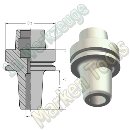 HSK 63F CNC Schrumpffutter Ø25 A=75-