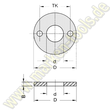 Zwischenring 3.0mm D=60mm d=30mm 2NL TK48mm