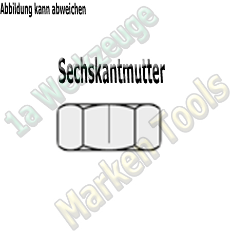 Sechskantmutter M 6, ISO 4035, schmal als Ersatzteil z.B. Für Fräser VE = 10-