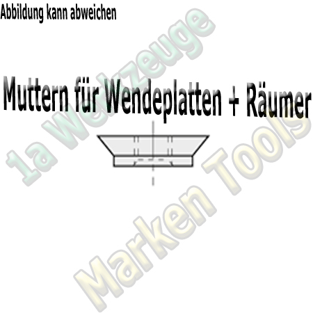 Mutter für Vorschneider (T9)  10 Stück Ghudo 3020.000.01 passend zu Ghudo 3020.100.22 und Ghudo Serie 4020 , 4050 , 4052, 4049-