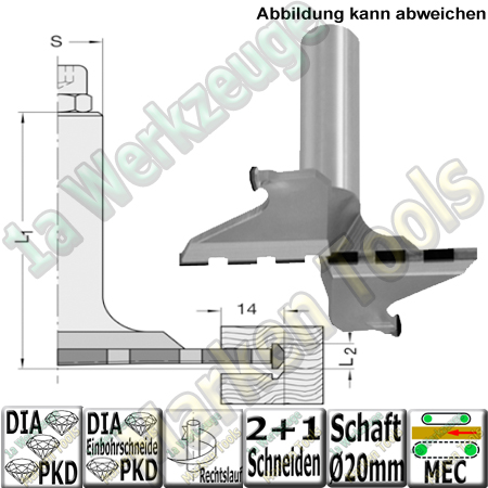 Dia DP-Profilfräser für "Clamex" Verbindersystem auf Nesting CNC Maschinen