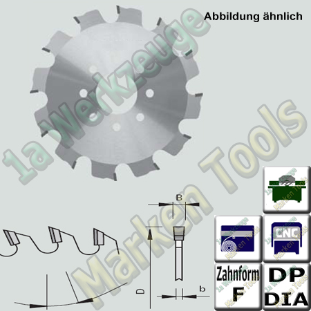 Dia DP Stehle Rückwand-Nuter Ø160x8,0x7,0xØ30 Z=8 F