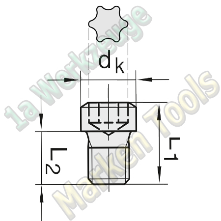 T8 Torx Schraube für Wendeplattenfräser M3 x5,5mm L1=7mm 10 Stück